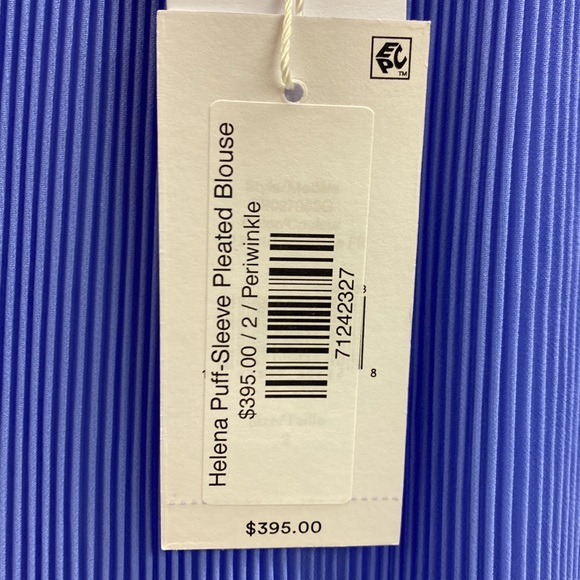 DEREK LAM 10 CROSBY Helena Puff-Sleeve Pleated Blouse - Picture 11 of 11